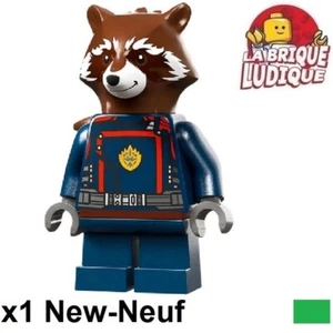 Lego Figurine Minifig Super heroes raton Rocket Raccoon Dark Blue Suit sh0875 - Picture 1 of 1