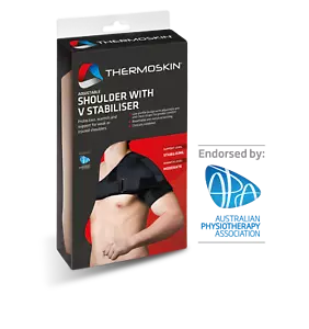Thermoskin Adjustable Shoulder Support with V Stabiliser Black ONE SIZE - Picture 1 of 1