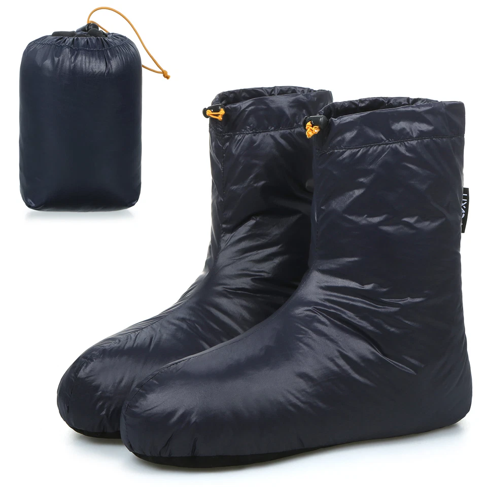 Lixada Winter Down Booties Socks Warm Windproof Sleeping Slippers W/ Storage Bag - Image 1 of 1