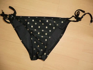 knappe sexy Bikini-Hose Bikini-Slip schwarz gold zum Binden Gr. 38-40-42 M-L - Bild 1 von 1