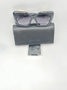 Chanel Sunglasses New 5518-A 622/S6 Polarized Black Gold Gray Heart mirror 54 - Picture 1 of 7