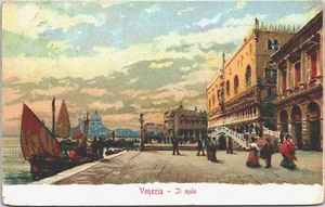Italy Venezia IL Molo Venice Vintage Postcard 04.14 - Picture 1 of 2