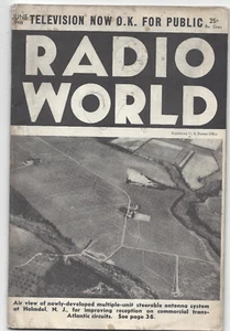 1938 czerwiec Radio World Magazine Telewizja Teraz OK dla publicznej, antena sterowa - Zdjęcie 1 z 3