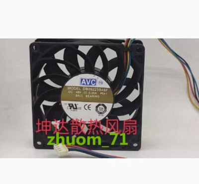 1PC AVC DB09225B48F-P041 9CM 9225 48V 0.35A 4-wire PWM controlled speed fan - Image 1 of 2