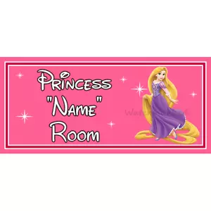 Letrero de puerta de dormitorio - Princesa Disney Rapunzel de Tangled - Personalizado - Imagen 1 de 2