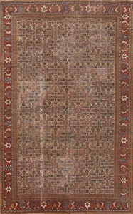 Pre-1900 Vegetable Dye Ivory/ Rust Wool Hand-made Palace Size Antique Rug 12x17 - Picture 1 of 16