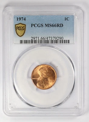 1974 Lincoln Memorial Cent 1C PCGS MS66 RD - Image 1 of 4