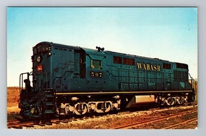 Züge - Wabash #597 Fairbanks - Morse Trainmaster, um 1964 Vintage Souvenir Postkarte - Bild 1 von 2