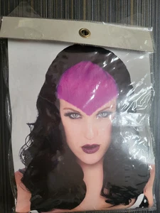 PONY EXPRESS Pin Up Witch Black Purple Adult Punk Gothic Halloween Costume - Picture 1 of 3