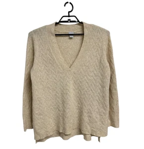 Chico's Damen Pullover Strickpullover V-Ausschnitt beige Gr. 3 (XL) - Bild 1 von 10