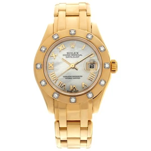 Rolex Pearlmaster 80318 18k Yellow Gold Mother Of Pearl dial 29mm Automatic - Picture 1 of 12