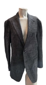 Suit Supply Havana Pleated Size 42 Wool Silk Linen Cashmere Grey Sports Coat - Picture 1 of 10