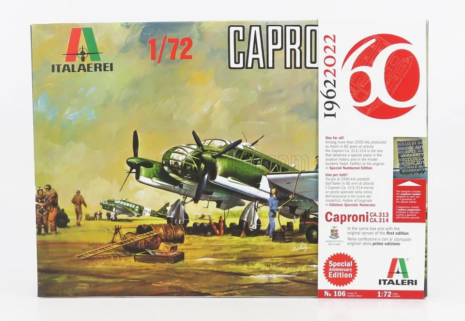 1/72 ITALERI - CAPRONI - CA.313 AIRPLANE MILITARY 1939 IT0106 - Immagine 1 di 1