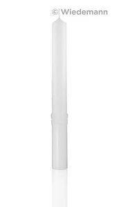 Vela Bautizo 40/4cm 400x40mm Altura con Ribete Vela Comunión En Blanco - Calidad RAL - Imagen 1 de 1