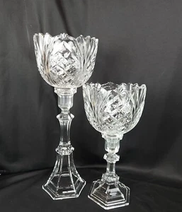 The Bombay Company Crystal Wellington Pedestal Votive Candleholders, Set Of 2 - Picture 1 of 9