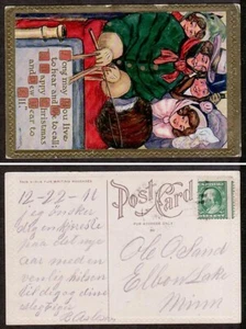 024 Old Christmas Postcard, USA, Scene, Bell, Dec. 23. 1911. - Picture 1 of 1