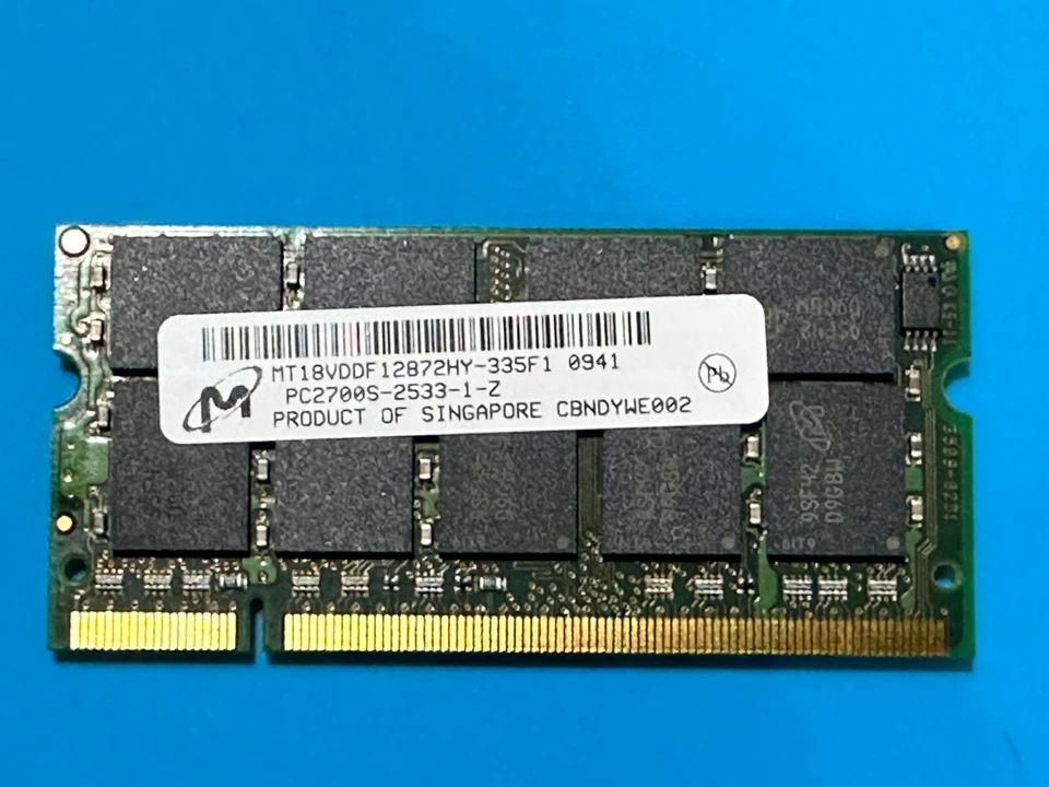 Micron MT18VDDF12872HY-335F1 [Tektronix 167-0342-00] 1GB PC2700 DDR-333MHz ECC - Image 1 of 4