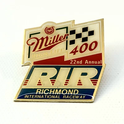 22nd Annual Nascar Miller High Life 400 Hat Lapel Pin Richmond Racing Event 80s - Image 1 of 4