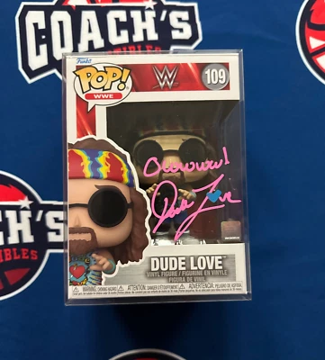 COACH'S COLLECTIBLES Mick Foley Autographed Dude Love Funko Pop #109 (JSA)