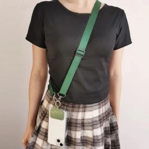 Mobile Phone Lanyard Long Crossbody Lanyard Woven Twill Strap Phone S7A1 - Zdjęcie 1 z 15