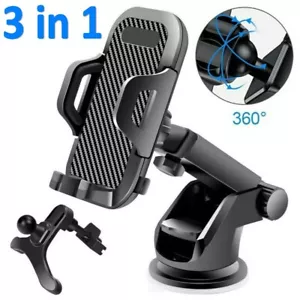 Car Windshield Dashboard Cell Phone Holder Mount Stand For iPhone Android GPS - Picture 1 of 11