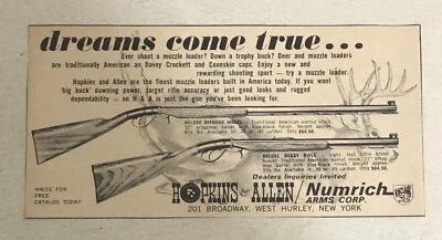 1970s Hopkins Allen Numrich Arms Vintage Print Ad Advertisement Hurley NY pa1 - Image 1 of 2