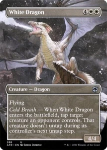 1x - White Dragon - (borderless) - Forgotten Realms - UC NM MTG - Bild 1 von 1