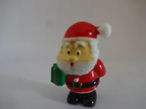 Weihnachts Sammelfigur / Weihnachtsmann grünen Päckchen - Bild 1 von 2