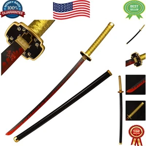Authentic Tsugikuni Yoriichi Katana - Stainless Steel Anime Cosplay Sword 27.55" - Picture 1 of 8