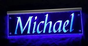 Michi LED Namensschild oder dein Name LKW Truckerschild personalisiert Michael - Picture 1 of 12
