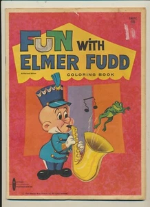 Libro para colorear vintage divertido con Elmer Fudd 1963 Watkins Strathmore medio color - Imagen 1 de 8