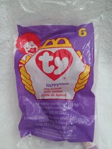 McDonalds Ty Beanie Babies Happy Hippo Number 6 From 1998 - Picture 1 of 2