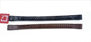 LEATHER PLAITED BROWBAND, FULL& COB - Picture 1 of 6