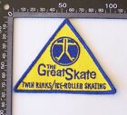 Vintage The Great Skate Twin Rinks Ice Roller Skating Patch Cloth Sew-On Badge
