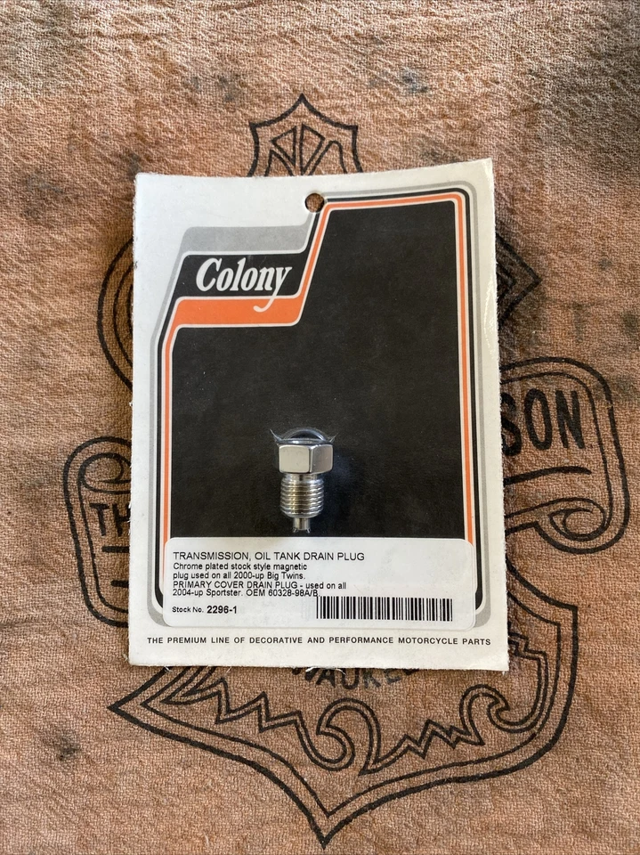 Harley-Davidson Magnetic Drain Plug CHROME - Image 1 of 1