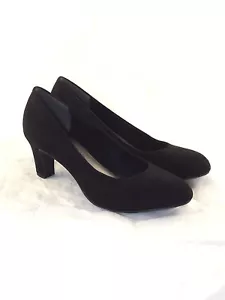 Tamaris Scarpe Da Donna Nero Decollete In Pelle Scamosciata Tacco 6 Cm Taglia 36 - Foto 1 di 8