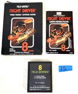 1980 Atari Tele Games Night Driver #8 Sears Timed Games Unlimited Games 75119 - Picture 1 of 22