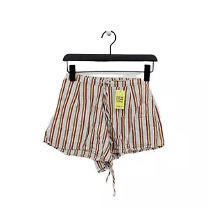 Zulu & Zephyr Women's Shorts XS Multi Striped Linen with Rayon Mom - Picture 1 of 5