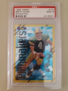 1996 Topps Finest Brett Favre RARE GOLD W/COATING graded PSA 9 card POP 13 - Picture 1 of 2