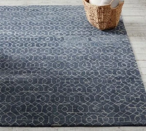 Taylor Hand Tufted Authentic Handmade Indigo Luxury Home Decor Wool Area Rug. - Picture 1 of 9