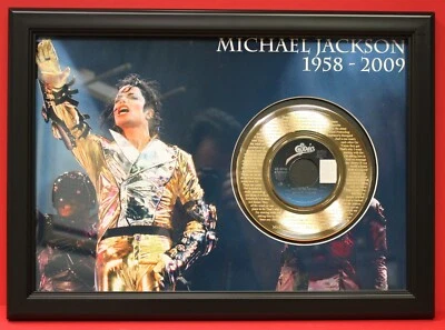 Michael Jackson Man In The Mirror Poster Art Framed 45 Gold Record Display - Image 1 of 4