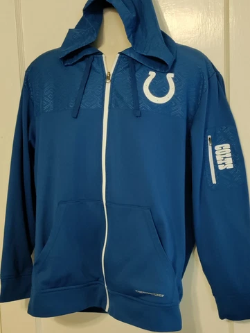 Indianapolis Colts Therma Base Jacket Mens Large w Sleeve Pocket Cover