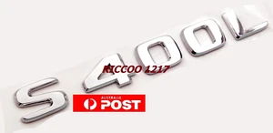 chrome S400L rear badge for Mercedes Benz S400 SL400 new style letters - Picture 1 of 3