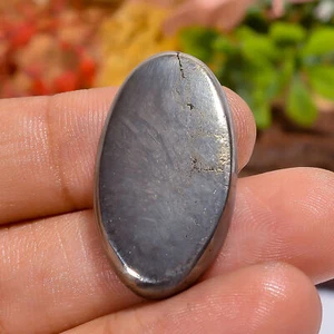 Natural Pyrite Loose Gemstone 40 Ct. Oval Artisan Cabochon 29X16X4 mm - Picture 1 of 4