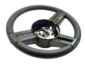 FORD MUSTANG 2005-2009 SHELBY GT500 LEATHER NAPPA STEERING WHEEL CARBON NEW - Picture 1 of 8
