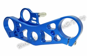 CNC Front Upper Triple Tree Yoke Top Fork Clamp Blue Fit 2008-2016 YAMAHA YZF R6 - Picture 1 of 9