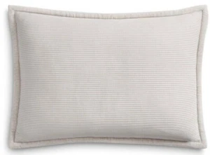 OAKE KING PILLOWSHAM RIPPLE MATELASSE 100% COTTON COLOR BEIGE NIP - Picture 1 of 1