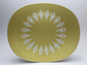 Harkerware Sun Glow Starburst Yellow Serving Platter USA Vintage - Picture 1 of 8