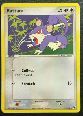 Rattata 77/112 2004 EX-FireRed & LeafGreen Common Pokemon Card - Image 1 of 2