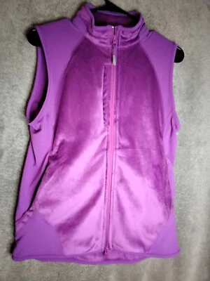 Chaleco de golf Peter Millar Warmth para mujer talla M púrpura polar bolsillos cremallera completa Foto 1 de 4